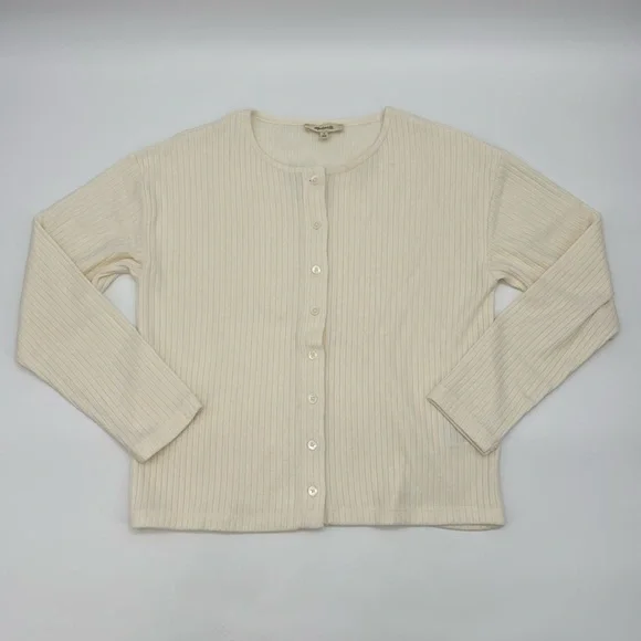 Madewell Cream Button-Up Cardigan - Picture 7 of 12